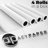 ACYPAPER Plotter Paper 24 x 150, CAD Paper Rolls, 20 lb. Bond Paper on 2" Core for CAD Printing on Wide Format Ink Jet Printers, 4 Rolls per Box. Premium Quality