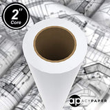 ACYPAPER Plotter Paper 24 x 150, CAD Paper Rolls, 20 lb. Bond Paper on 2" Core for CAD Printing on Wide Format Ink Jet Printers, 4 Rolls per Box. Premium Quality
